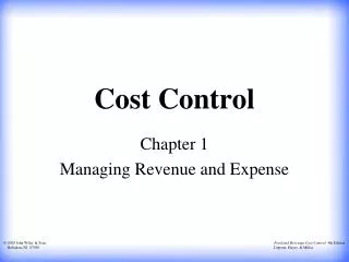 Cost Control