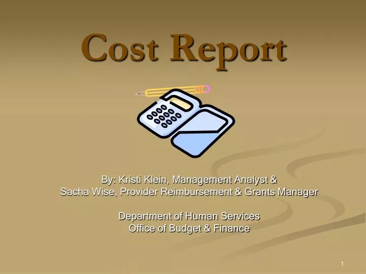 cost report