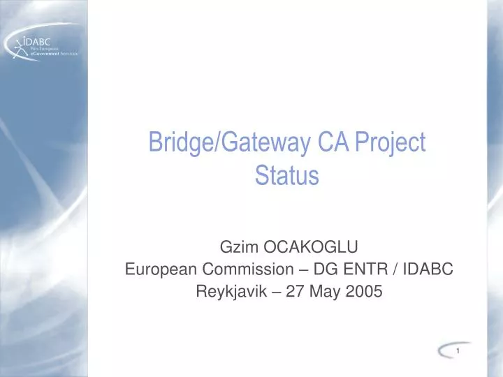 bridge gateway ca project status