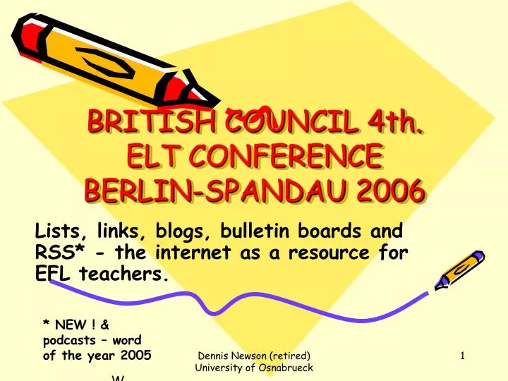 british council 4th elt conference berlin spandau 2006