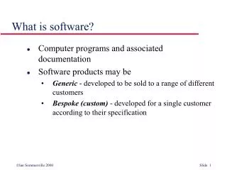 What is software?