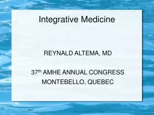 Integrative Medicine