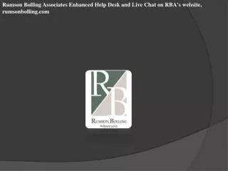 Rumson Bolling Associates Enhanced Help Desk and Live Chat o