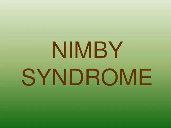 nimby syndrome