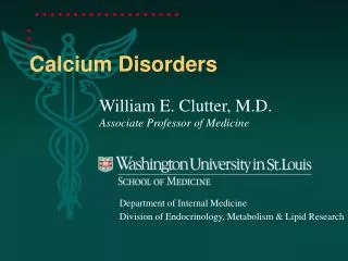 Calcium Disorders