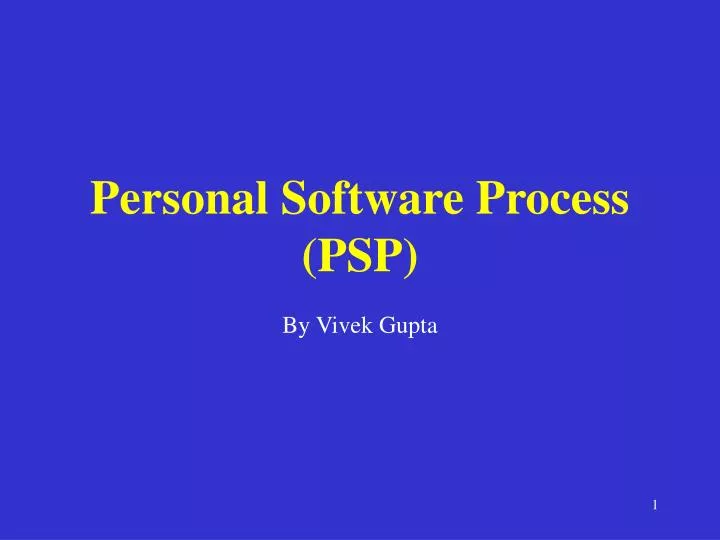 personal software process psp