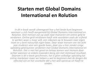 starten met global domains international en rolution
