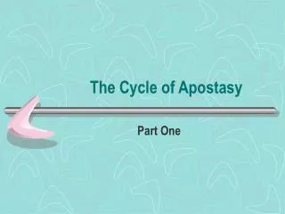 The Cycle of Apostasy