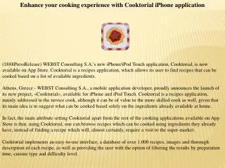 enhance your cooking experience with cooktorial iphone appli