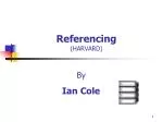 Referencing (HARVARD)