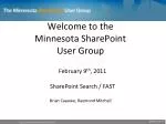 Welcome to the Minnesota SharePoint User Group - slide 1