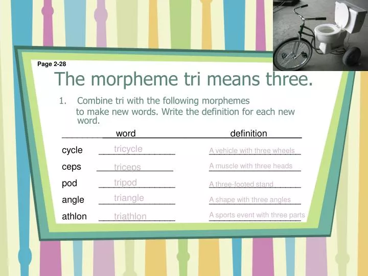 the morpheme tri means three