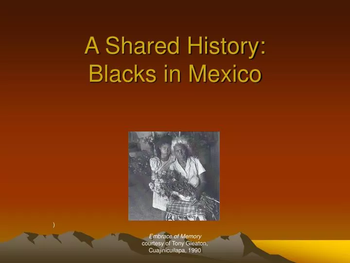 a shared history blacks in mexico