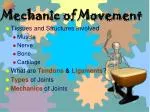 Mechanics of Movement in Human Anatomy - slide 1