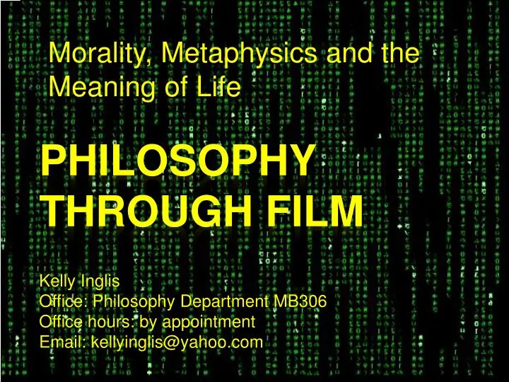 morality metaphysics and the meaning of life
