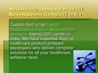 healthcare software development company in india