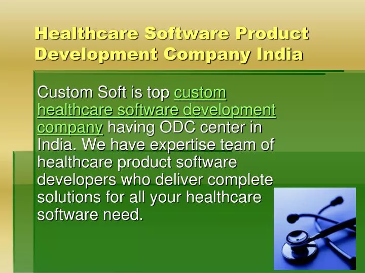 healthcare software product development company india