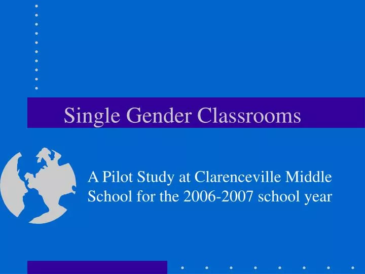 single gender classrooms