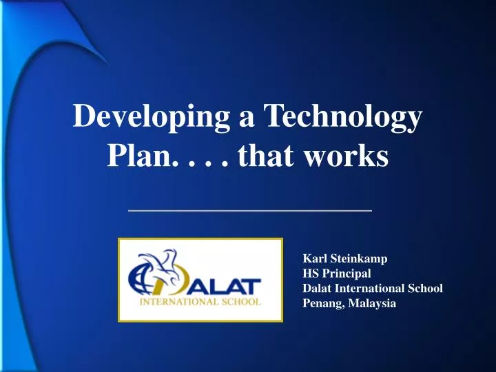 developing a technology plan that works