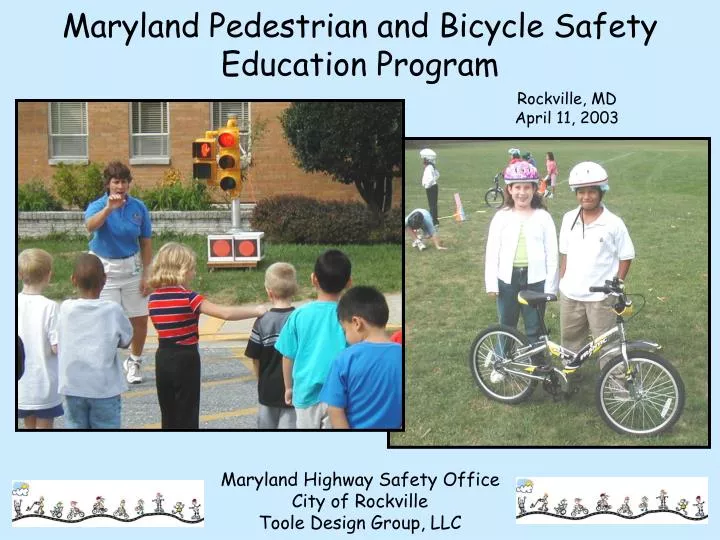 maryland pedestrian and bicycle safety education program