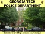 GEORGIA TECH POLICE DEPARTMENT