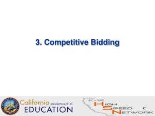 3. Competitive Bidding