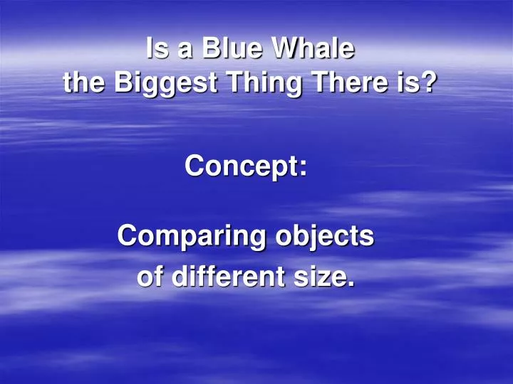 is a blue whale the biggest thing there is