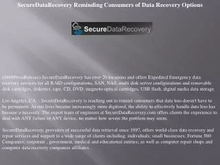 securedatarecovery reminding consumers of data recovery opti