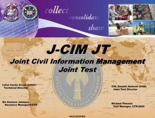 J-CIM JT Joint Civil Information Management Joint Test