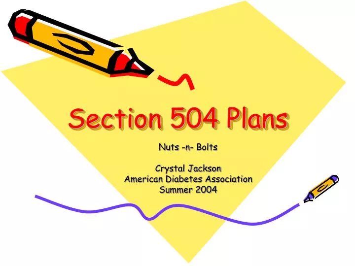 section 504 plans