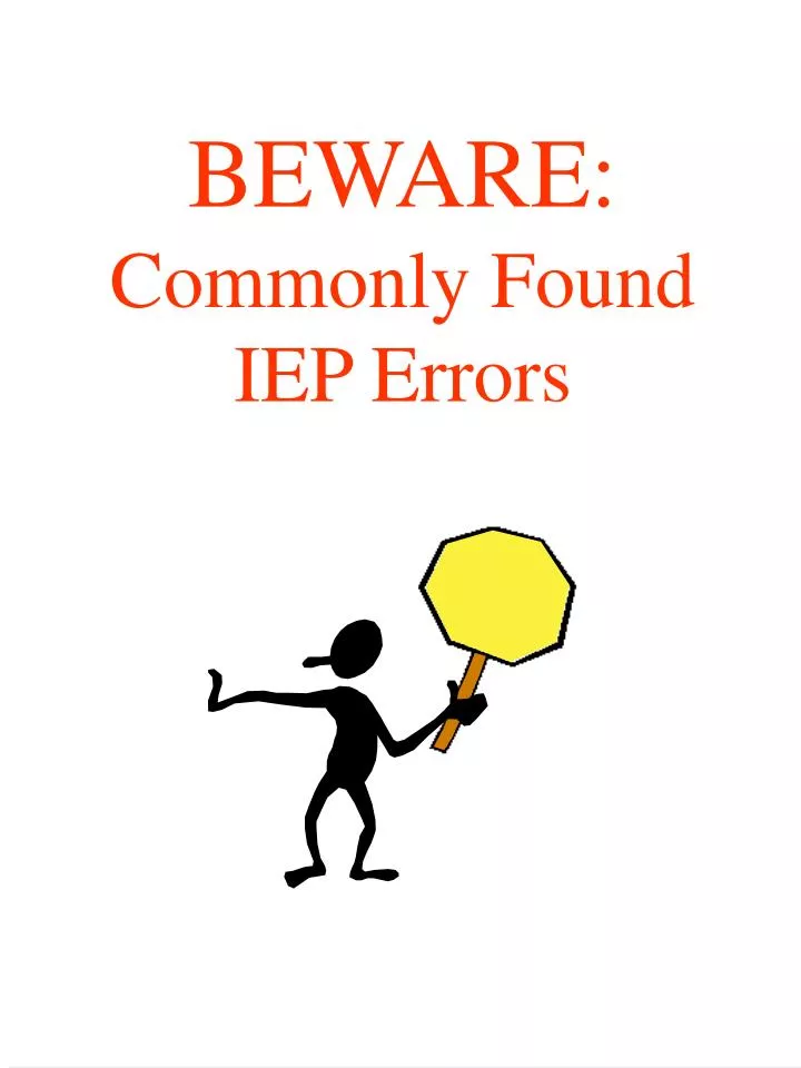 beware commonly found iep errors
