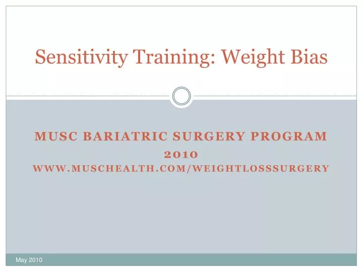 sensitivity training weight bias