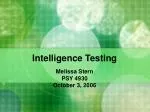 Intelligence Testing - slide 1