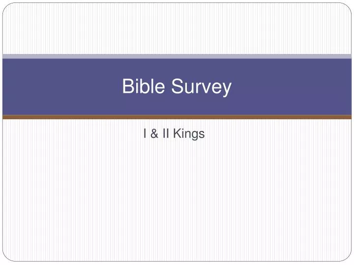 bible survey