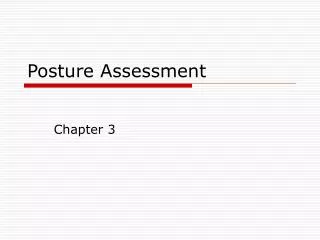 Posture Assessment