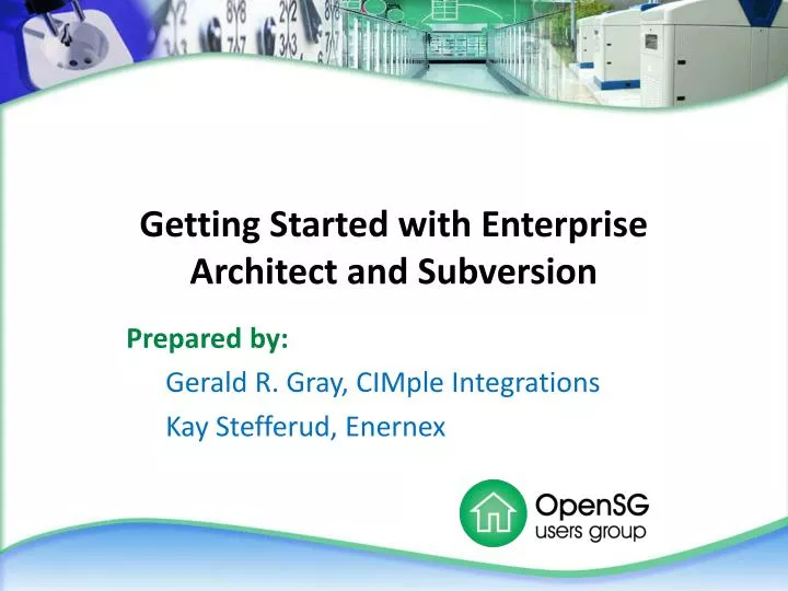 getting started with enterprise architect and subversion