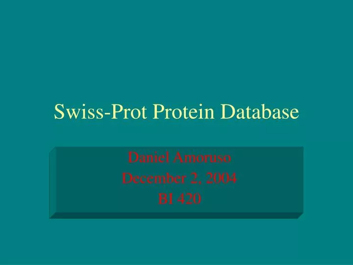 swiss prot protein database