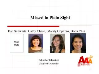 Dan Schwartz, Cathy Chase, Marily Oppezzo, Doris Chin School of Education Stanford University