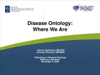 Disease Ontology: Where We Are