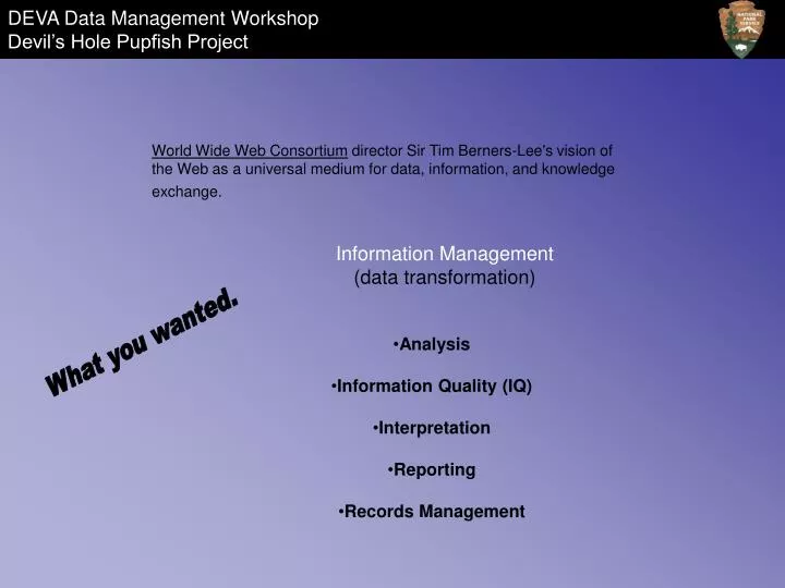 information management data transformation