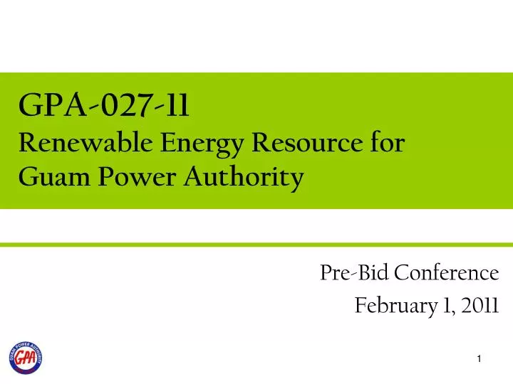 gpa 027 11 renewable energy resource for guam power authority