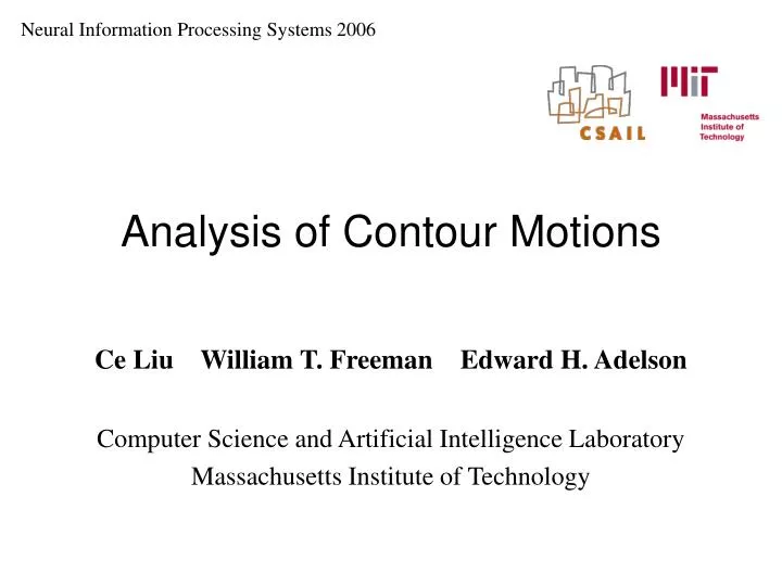 analysis of contour motions