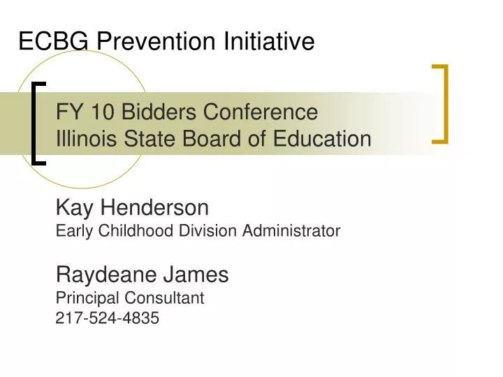 ecbg prevention initiative