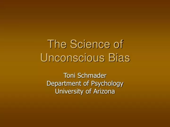 the science of unconscious bias