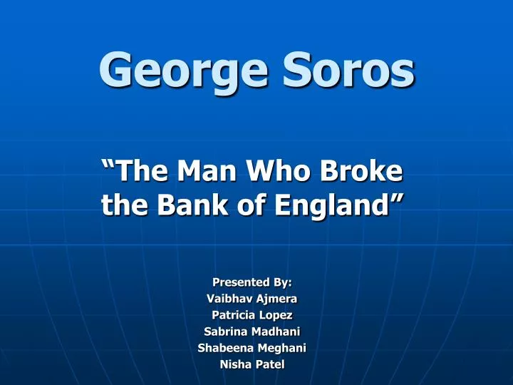 george soros