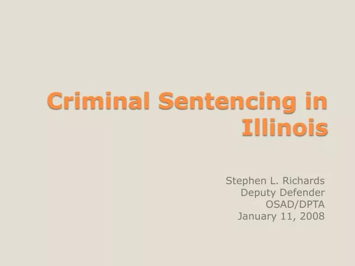 criminal sentencing in illinois
