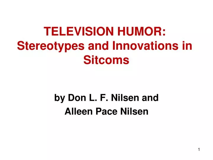 television humor stereotypes and innovations in sitcoms