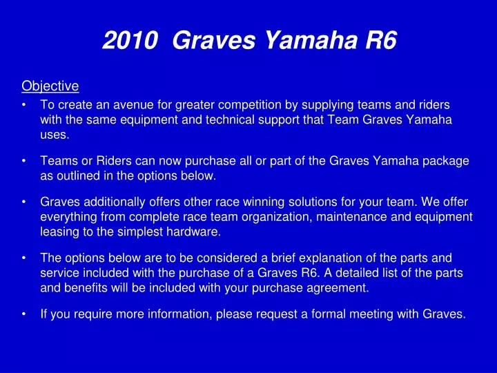 2010 graves yamaha r6