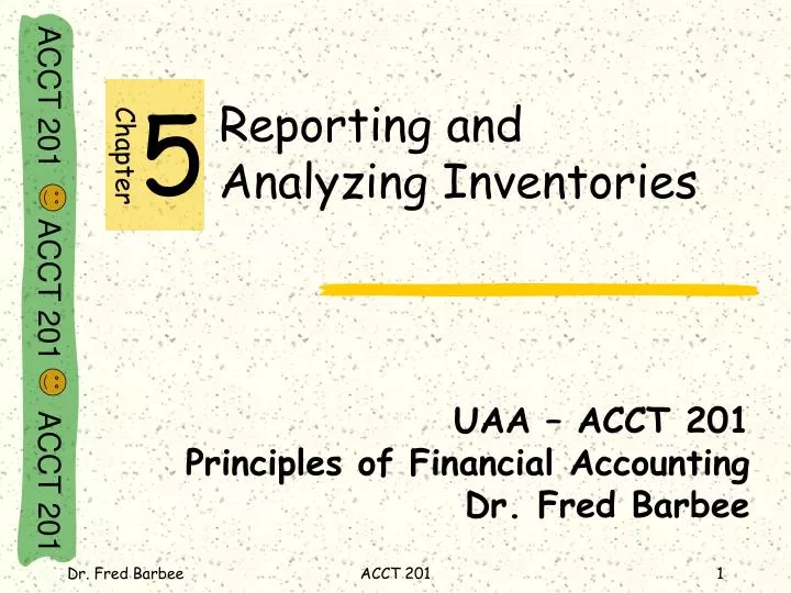 reporting and analyzing inventories