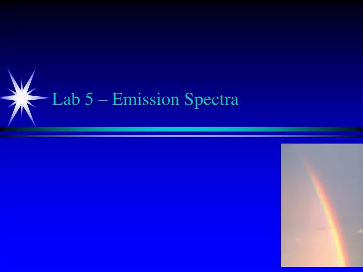 lab 5 emission spectra